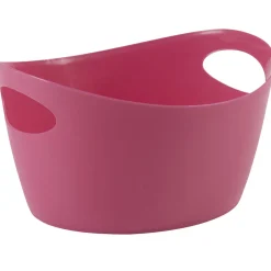 Gifi Rangement|Panière salle de bain rose