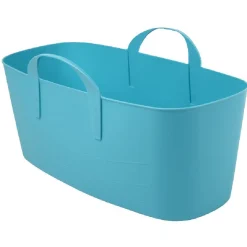 Gifi Rangement|Panière souple bleue turquoise 10 L