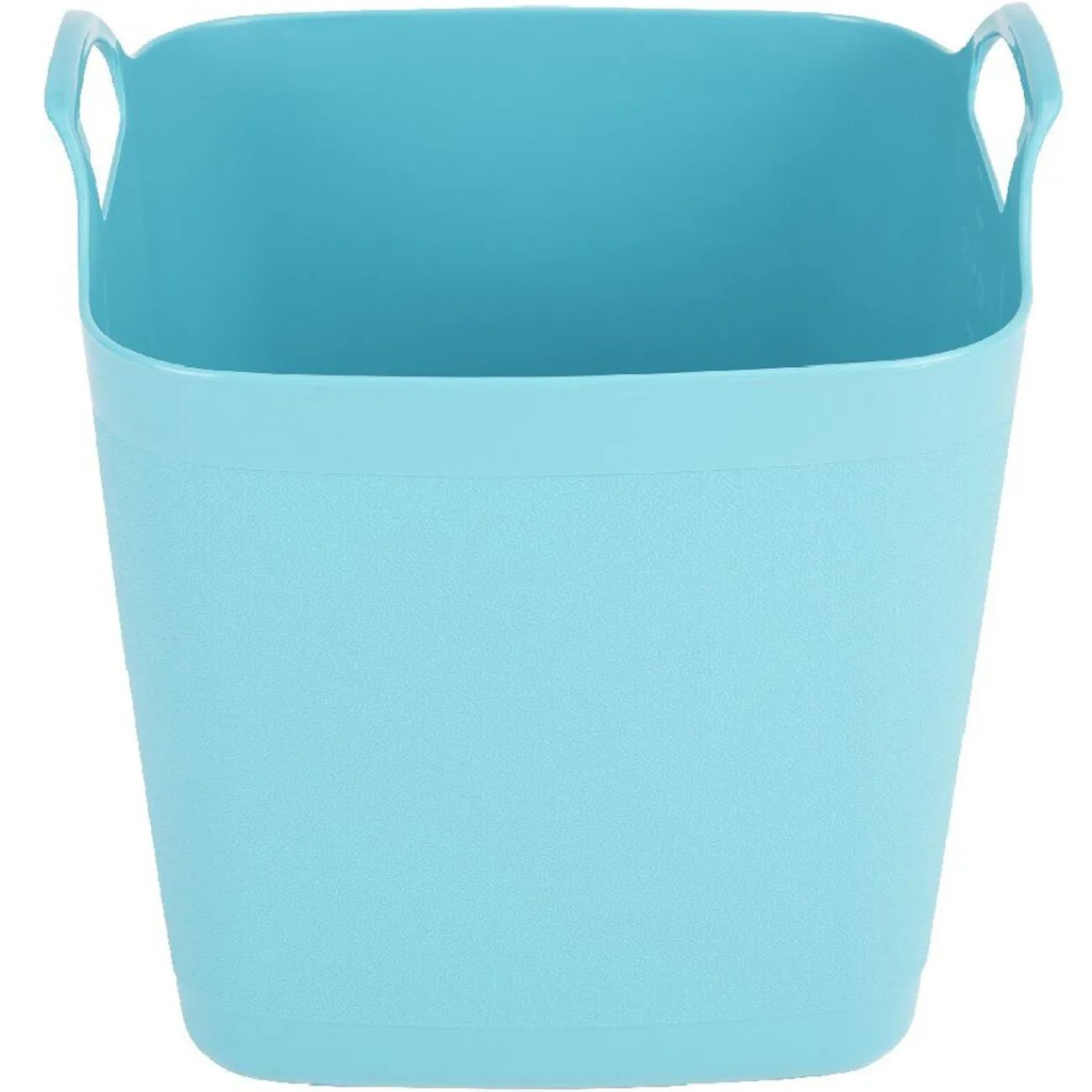 Gifi Rangement|Panière souple carrée bleu turquoise 25 L