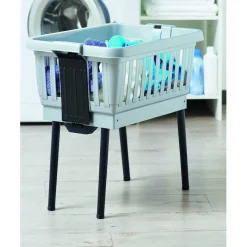 Gifi Entretien Du Linge|Panière sur pieds grise