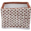 Gifi Rangement|Panière tissu crocheté bicolore L 34x l 24 x H 20 cm