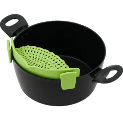 Gifi Passoire casserole à clips silicone gris