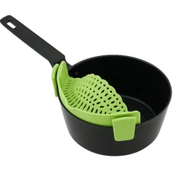 Gifi Passoire casserole à clips silicone gris