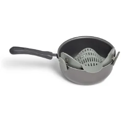 Gifi Passoire casserole à clips silicone gris