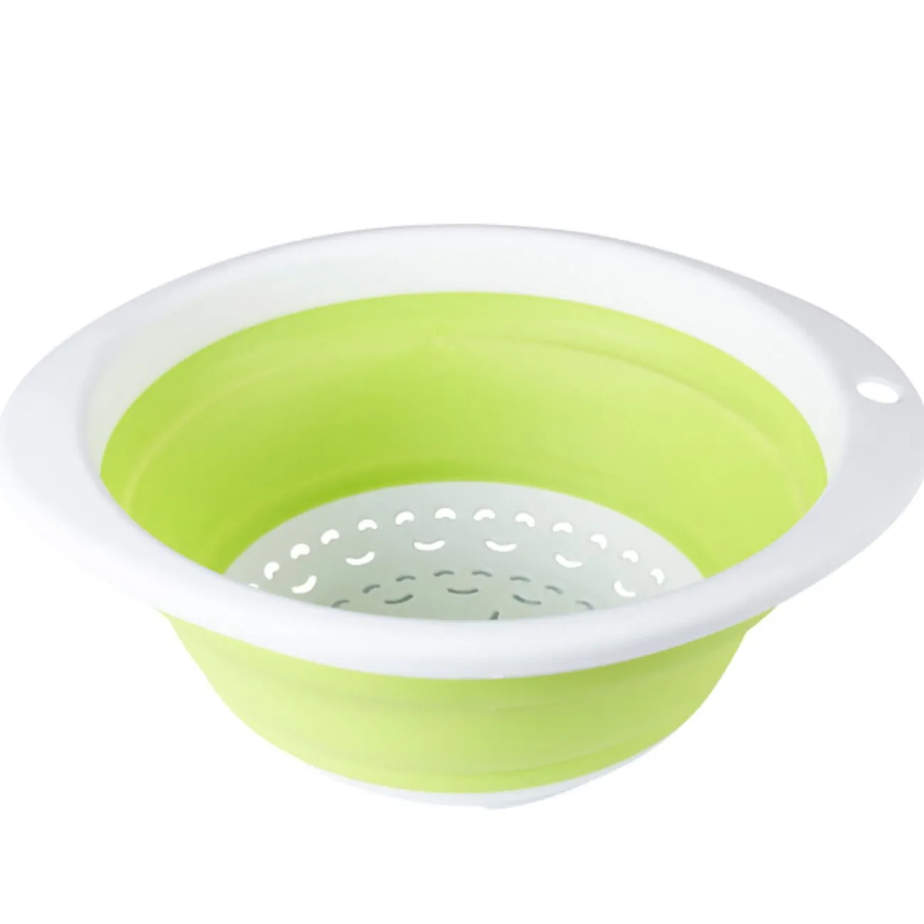 Gifi Passoire rétractable verte et blanche