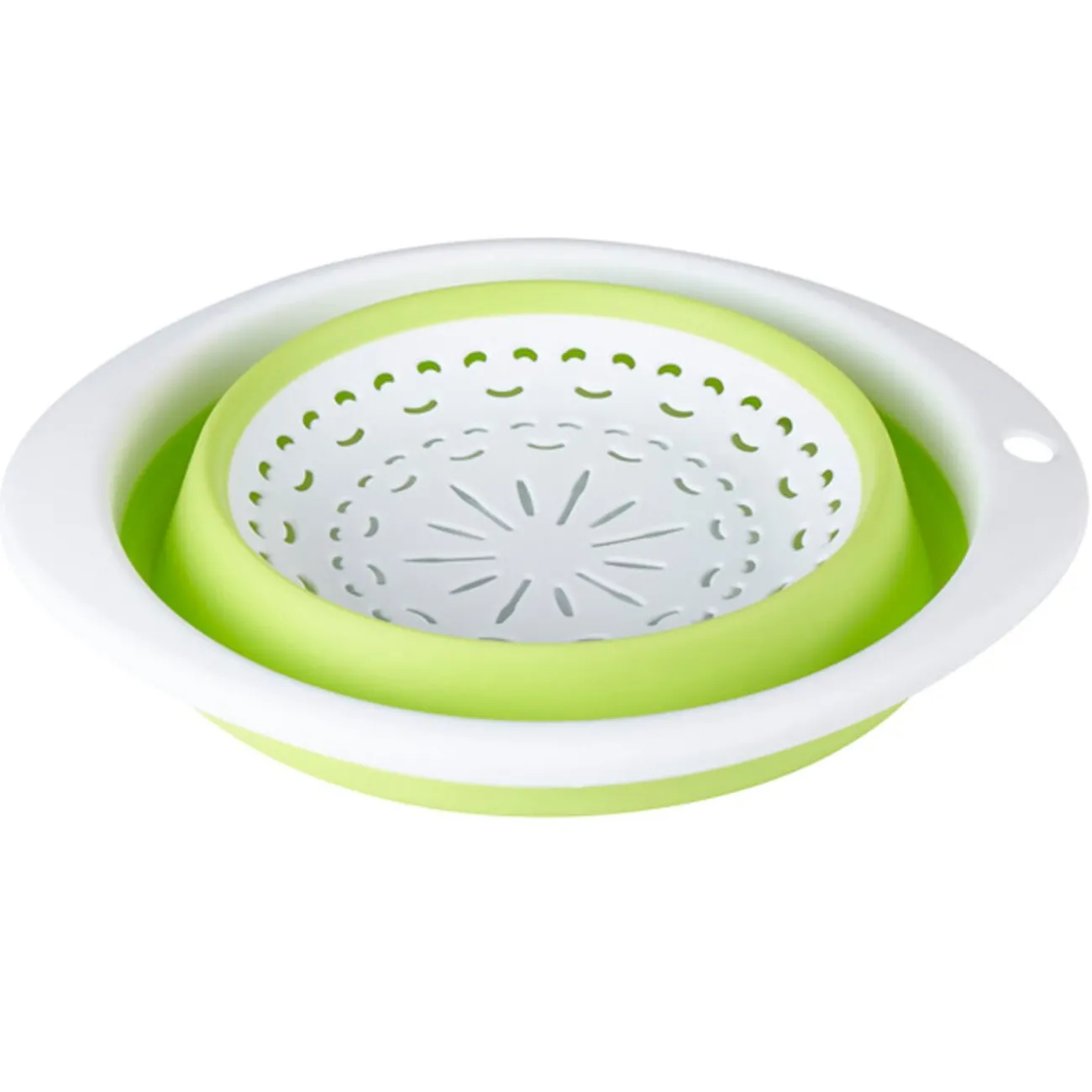 Gifi Passoire rétractable verte et blanche