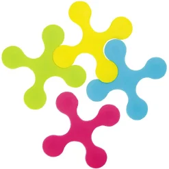 Gifi Equipement Douche^Patin antidérapant forme pièce de puzzle coloré 15x15 cm x4