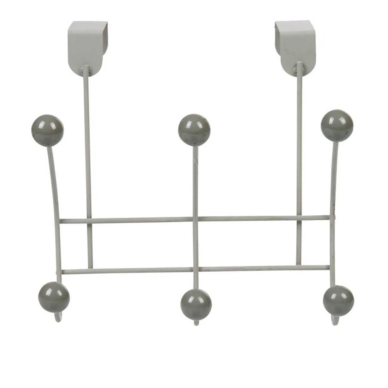 Gifi Rangement|Patère de porte 6 crochets gris