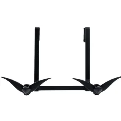 Gifi Rangement|Patère de porte 2 crochets forme bonhomme suspendu métal noir