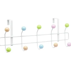 Gifi Rangement|Patère de porte multicolore 10 crochets
