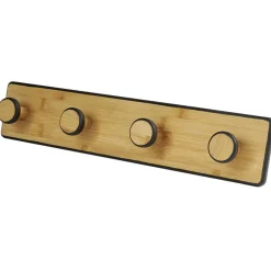 Gifi Rangement|Patère en bambou 4 crochets L50cm