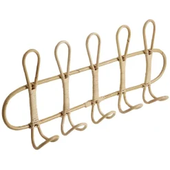 Gifi Rangement|Patère en rotin 5 crochets