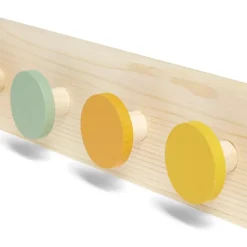 Gifi Rangement|Patère enfant 4 crochets bois 40xH4,2x7,5cm