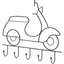 Gifi Rangement|Patère indus métal noir 5 crochets L30,5cm