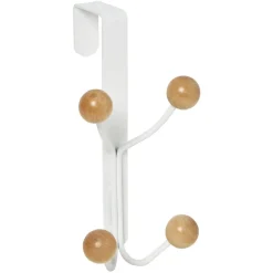 Gifi Rangement|Patère métal et bois 4 crochets