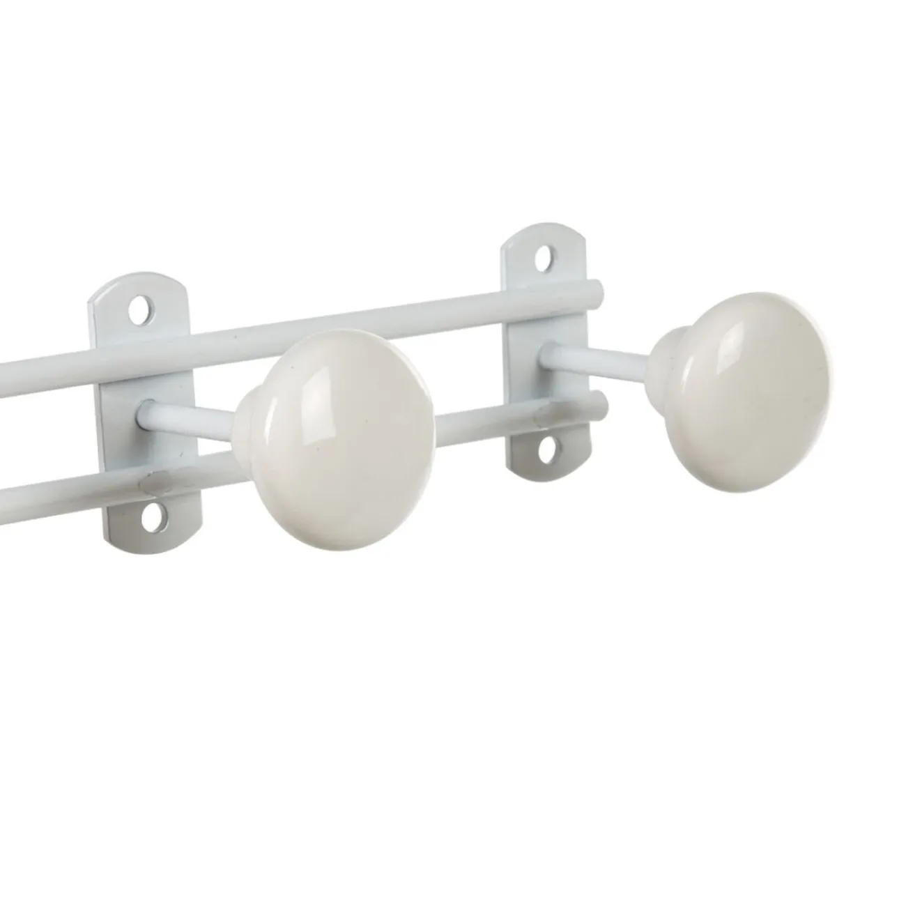 Gifi Rangement|Patère murale 3 crochets métal blanc