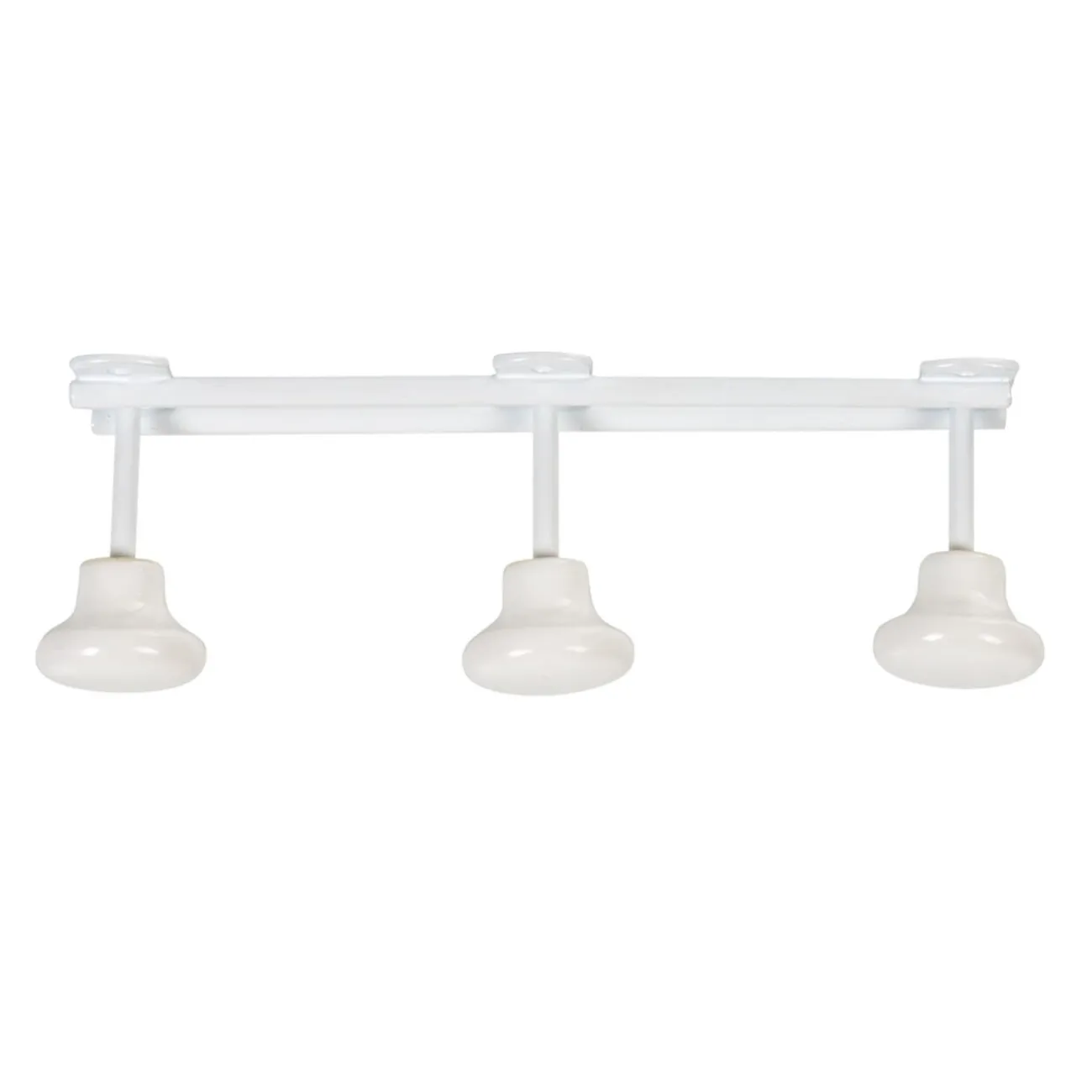 Gifi Rangement|Patère murale 3 crochets métal blanc