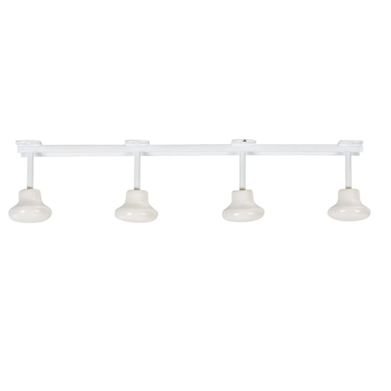 Gifi Rangement|Patère murale 4 crochets métal blanc