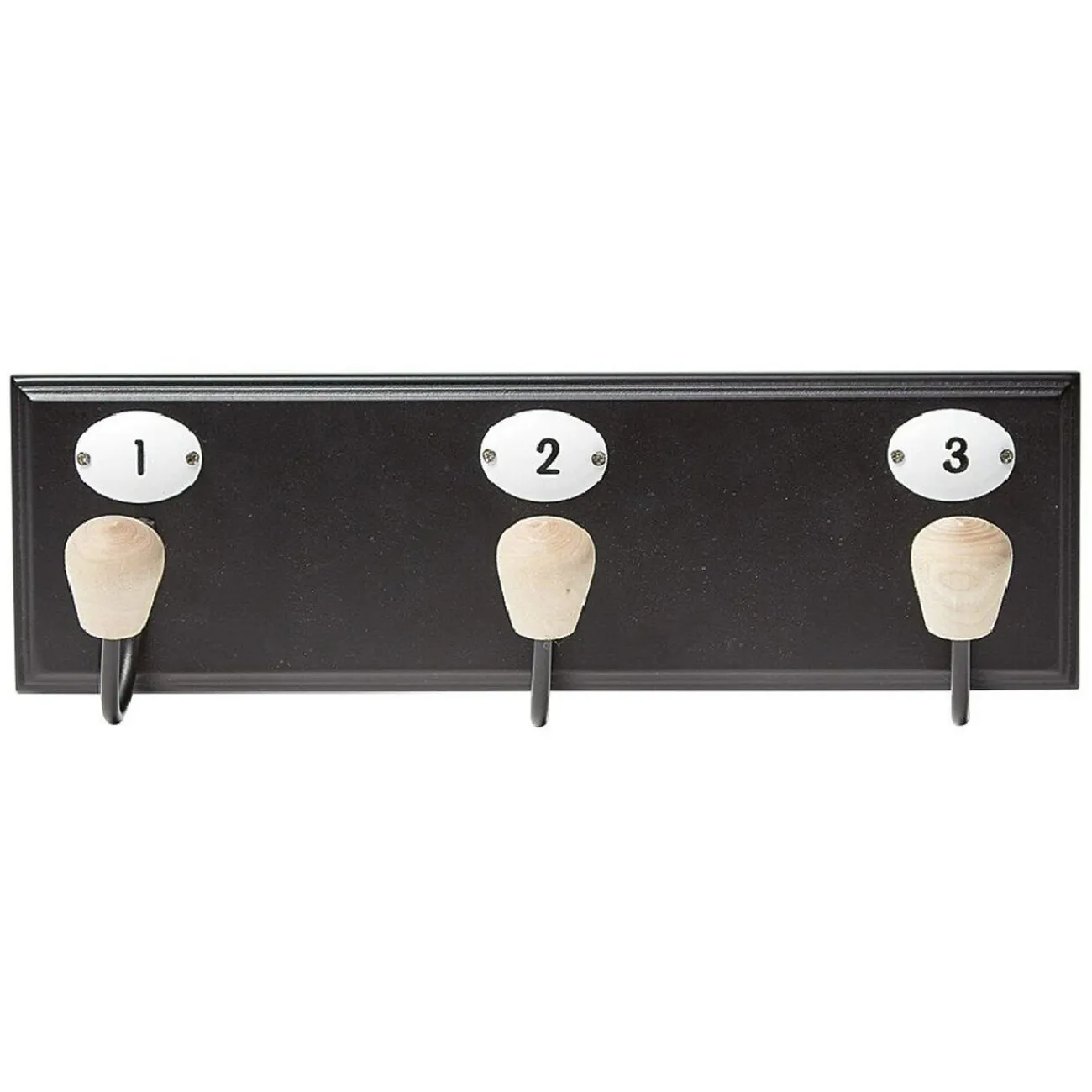 Gifi Rangement|Patère murale 3 crochets métal et mdf