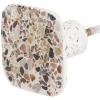 Gifi Rangement|Patère murale carrée motif terrazzo polyrésine 7x7cm