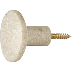 Gifi Rangement|Patère murale ronde beige polyrésine Ø5cm