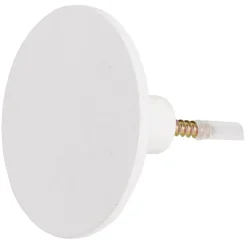 Gifi Rangement|Patère murale ronde blanc polyrésine Ø8cm