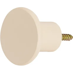 Gifi Rangement|Patère murale ronde blanc crème polyrésine Ø5cm