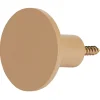 Gifi Rangement|Patère murale ronde marron clair polyrésine Ø5cm
