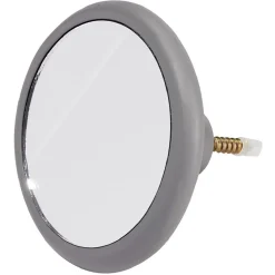 Gifi Rangement|Patère murale ronde miroir avec contour gris Ø10cm