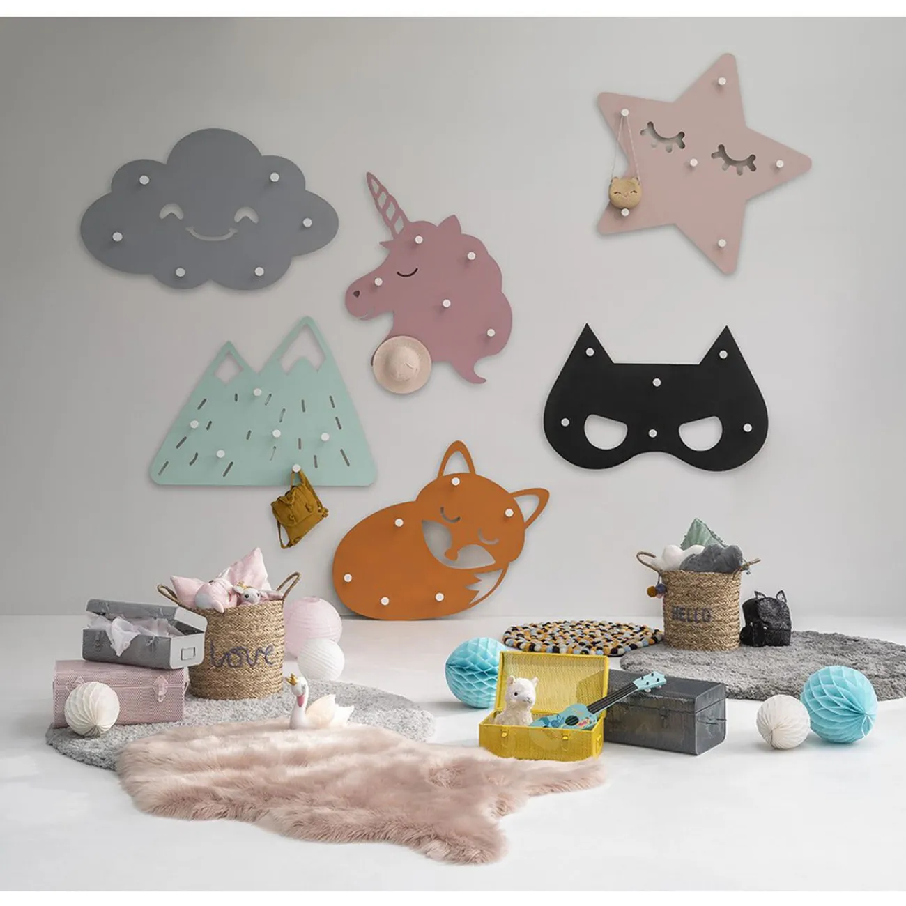 Gifi Rangement|Patère murale XL Booh nuage