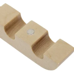 Gifi Rangement|Patère rétractable métal et bois noir ou blanc L20xH20,5cm