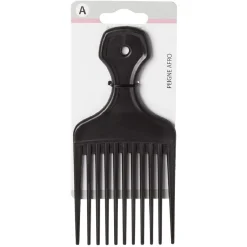 Gifi Beauté^Peigne Afro plastique noir mat L16,5 cm
