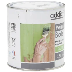 Gifi Peinture^Peinture bois extérieur 0,5L blanc satiné