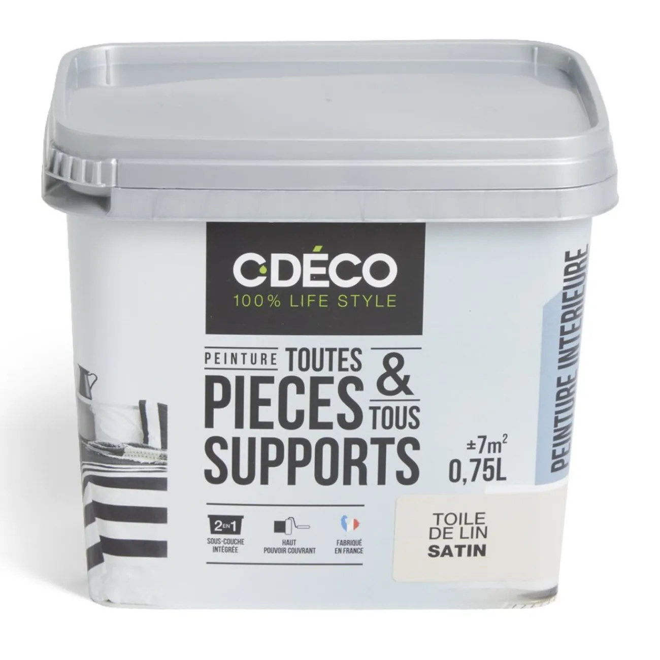 Gifi Peinture^Peinture intérieure C'DÉCO tous supports 750ml blanc satiné