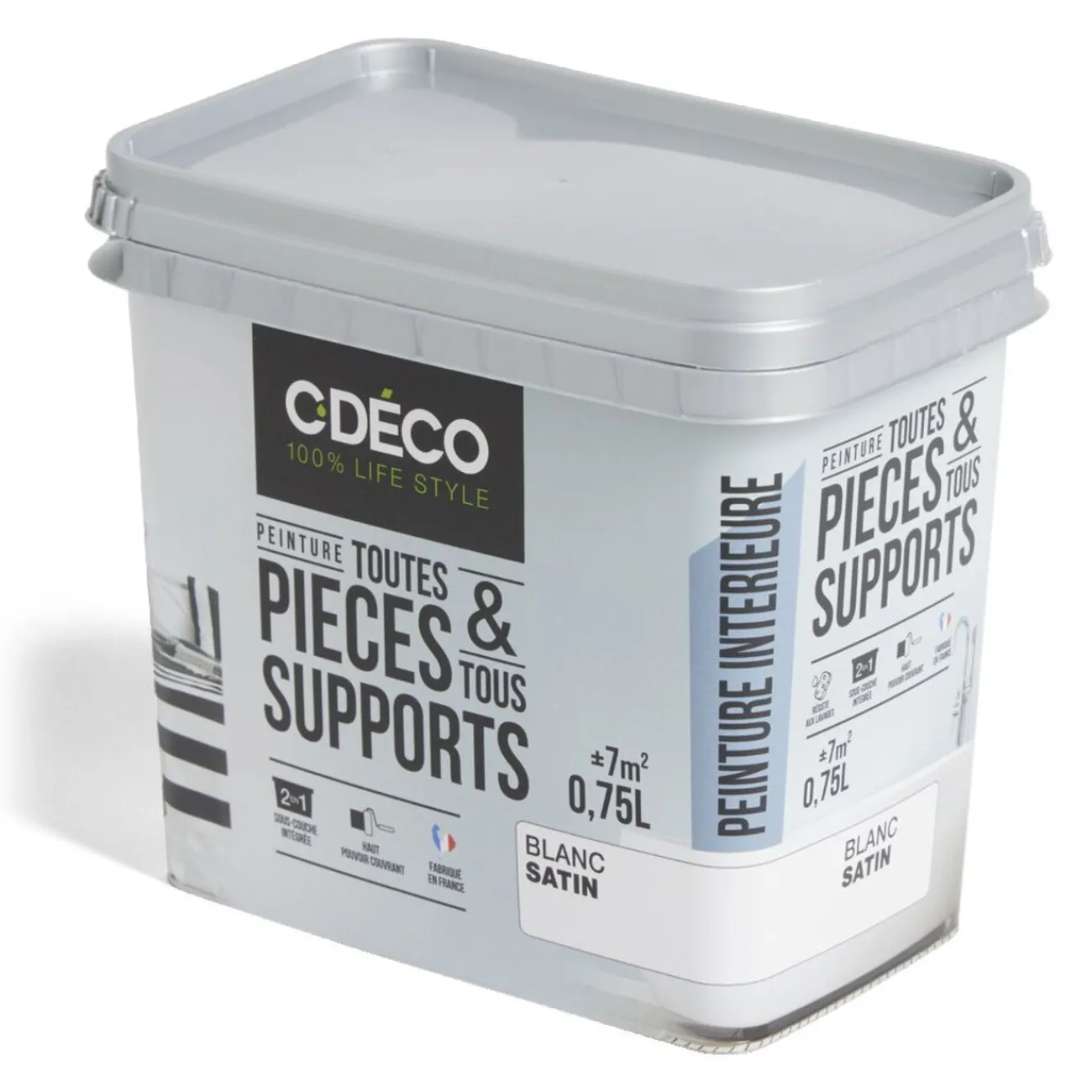 Gifi Peinture^Peinture intérieure C'DÉCO tous supports 750ml blanc satiné