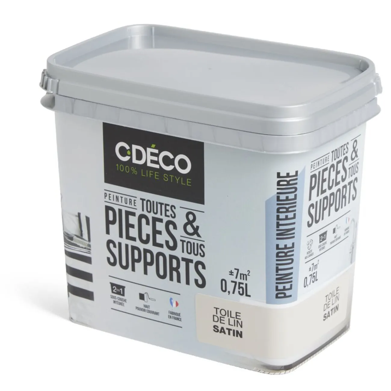 Gifi Peinture^Peinture intérieure C'DÉCO tous supports 750ml blanc satiné