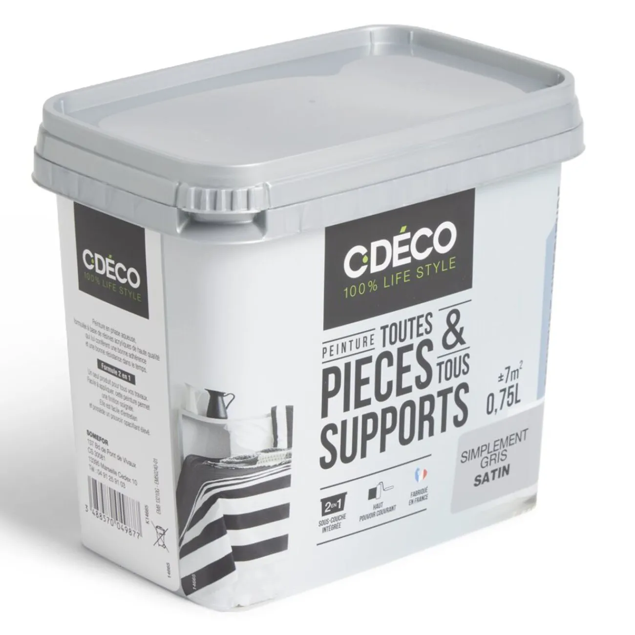 Gifi Peinture^Peinture intérieure C'DÉCO tous supports 750ml blanc satiné