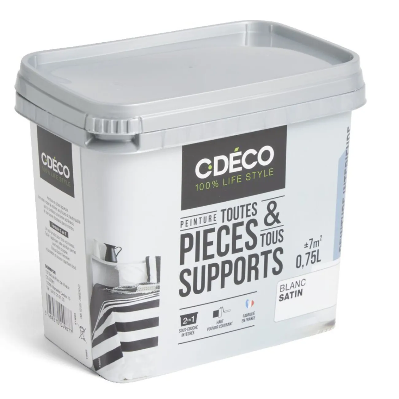 Gifi Peinture^Peinture intérieure C'DÉCO tous supports 750ml blanc satiné