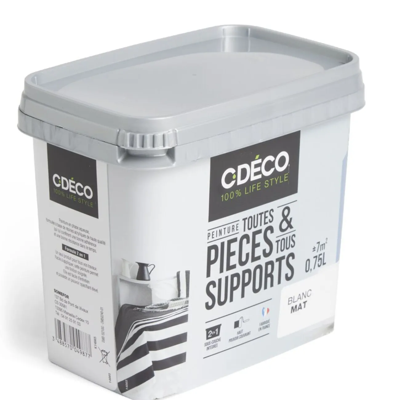 Gifi Peinture^Peinture intérieure C'DÉCO tous supports 750ml blanc satiné