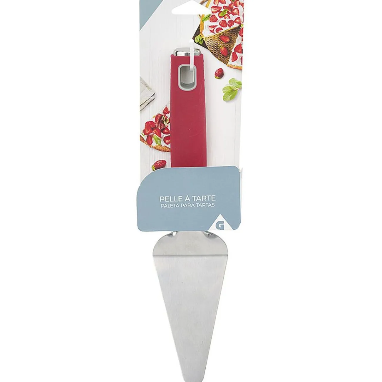 Gifi Pelle à tarte inox manche polypropylène rouge