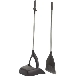 Gifi Nettoyage Et Entretien|Pelle et balayette aéroport en plastique noir