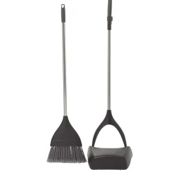 Gifi Nettoyage Et Entretien|Pelle et balayette aéroport en plastique noir