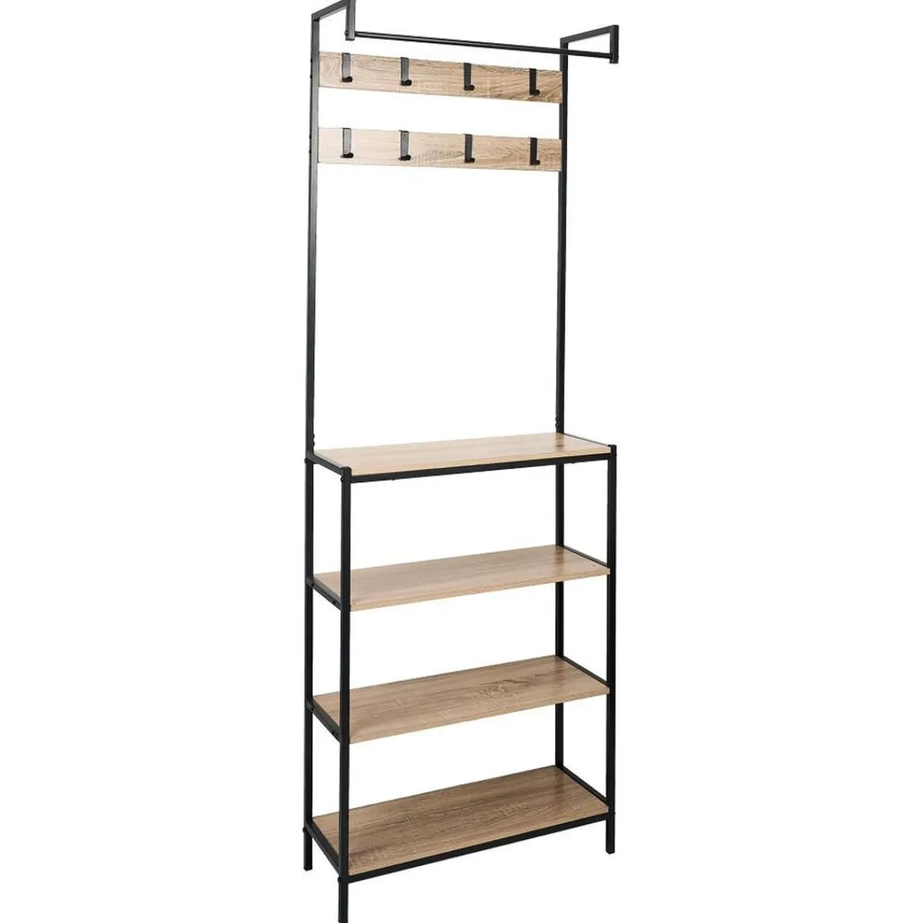 Gifi Rangement|Penderie 8 patères et 4 étagères 68x23x180cm