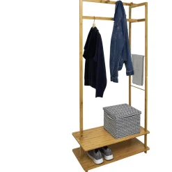 Gifi Rangement|Penderie avec 2 étagères bambou marron