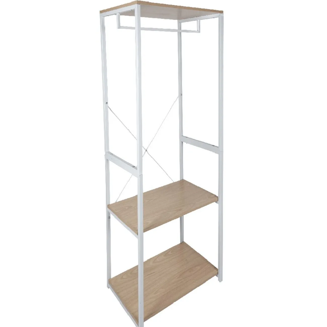 Gifi Rangement|Penderie blanche et bois