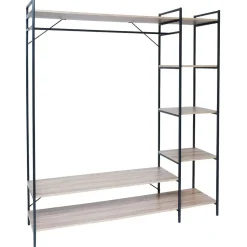 Gifi Rangement|Penderie bois XXL 6 étagères 160x40xH180cm