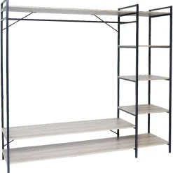 Gifi Rangement|Penderie bois XXL 6 étagères 160x40xH180cm