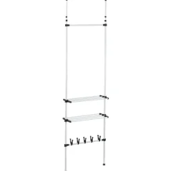Gifi Rangement|Penderie télescopique métal blanc et noir