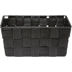 Gifi Rangement|Petit panier noir effet tressé