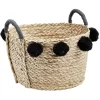 Gifi Rangement|Petite panière en osier à pompons